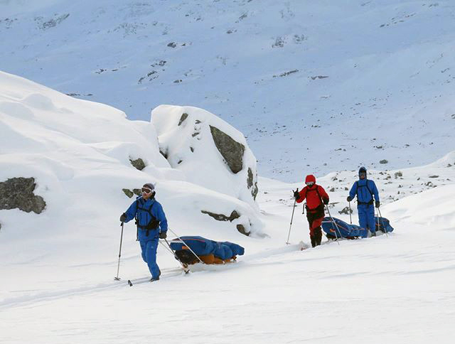 Cameron Kerr and a small team of skiers trekked in Antarctica to raise awareness about the need to protect the region from the effects of climate change and from mining. Above, Kerr trains for that trip in Colorado.