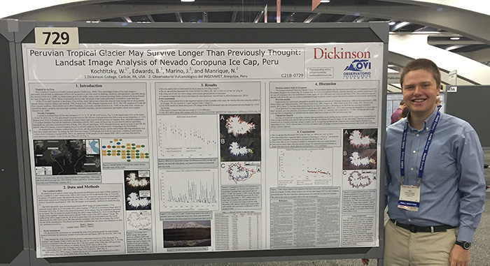 Will Kochtitzky '16 presents at the AGU.