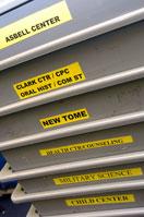 Photograph of labeled tubs