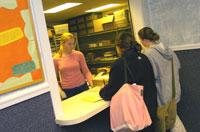 Photograph at the mailroom window