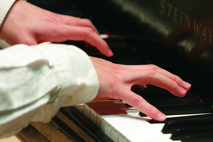 pianist playing music