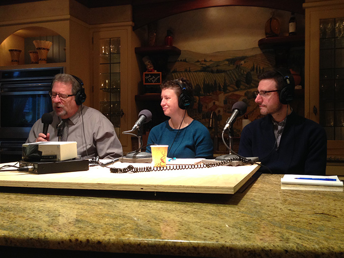 Assistant Professors of Political Science Sarah Niebler and David O'Connell appear on WITF's Smart Talk, with host Scott LaMar (far left).