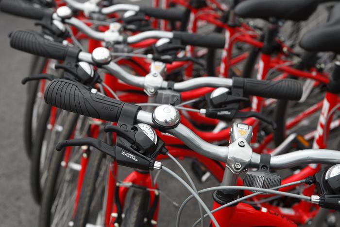Dickinson supports sustainable transportation with our free, bike share of Red Bikes.