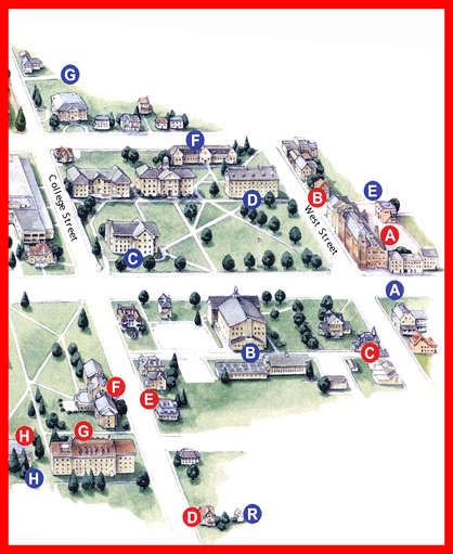 Red square map showing phone placement