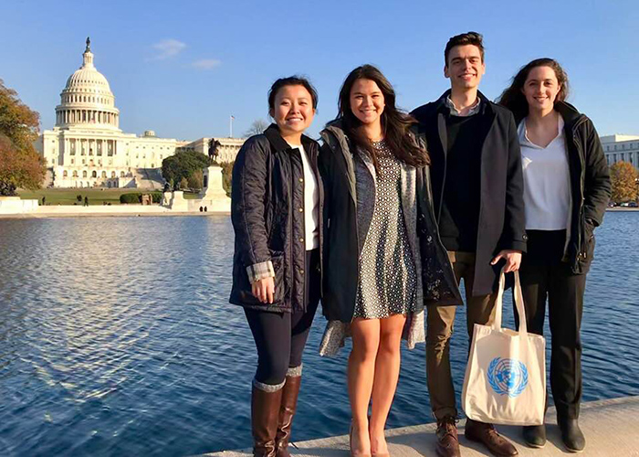 Students lobbied in Washington, D.C., as part of a campaign they developed in a course that blended social media marketing and social justice work.
