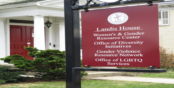 Picture of Landis House sign.