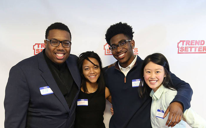 Trendsetters founders (from left:) Robert Hill '17, Jennifer Zapata '17, Zachary Penny '18 and Devlin Chen '17.