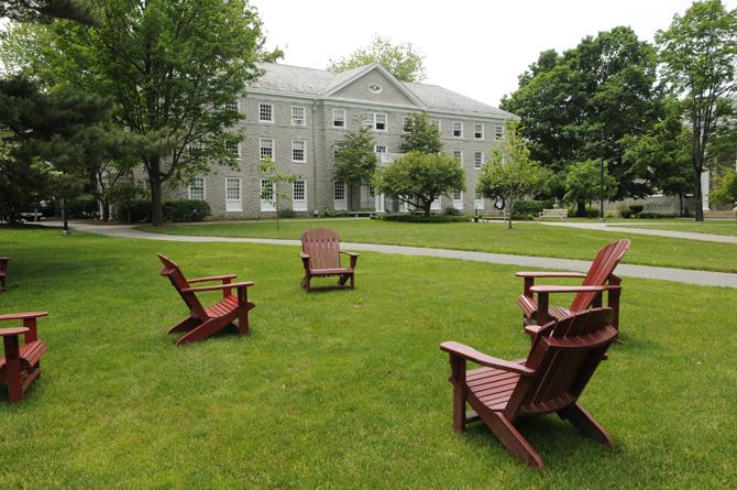 Exterior of Witwer residence hall.