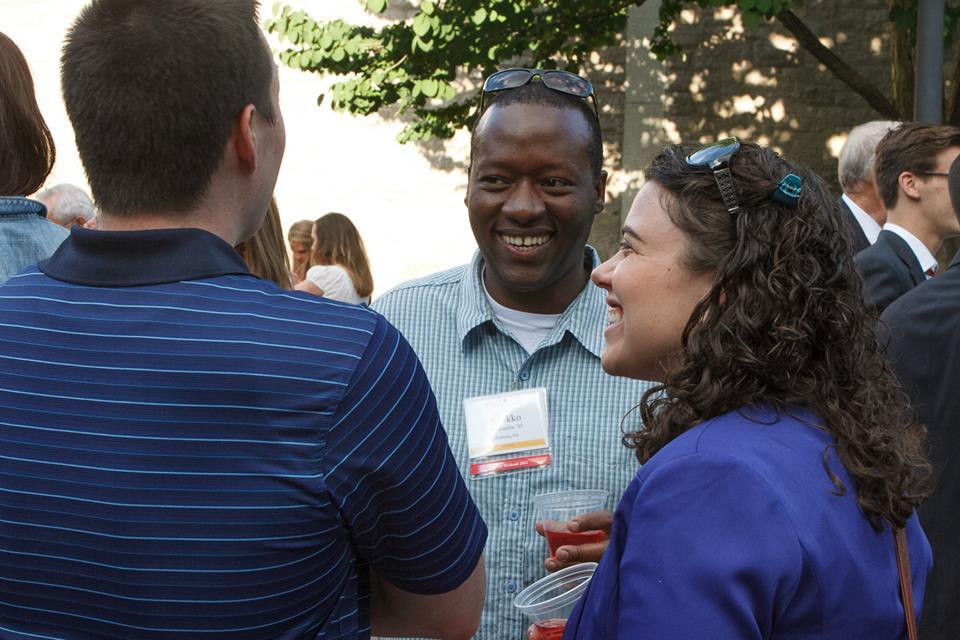 Alumni reconnect on campus during Alumni Weekend 2014.