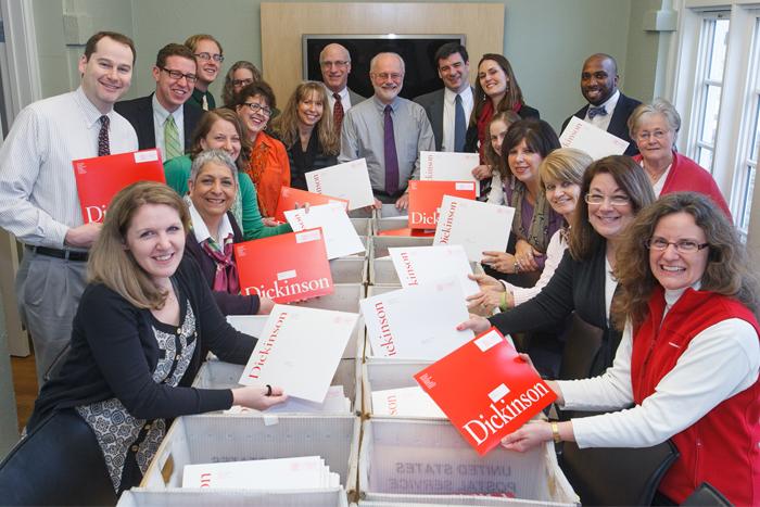 Admissions staff celebrates the release of decisions to the class of 2018