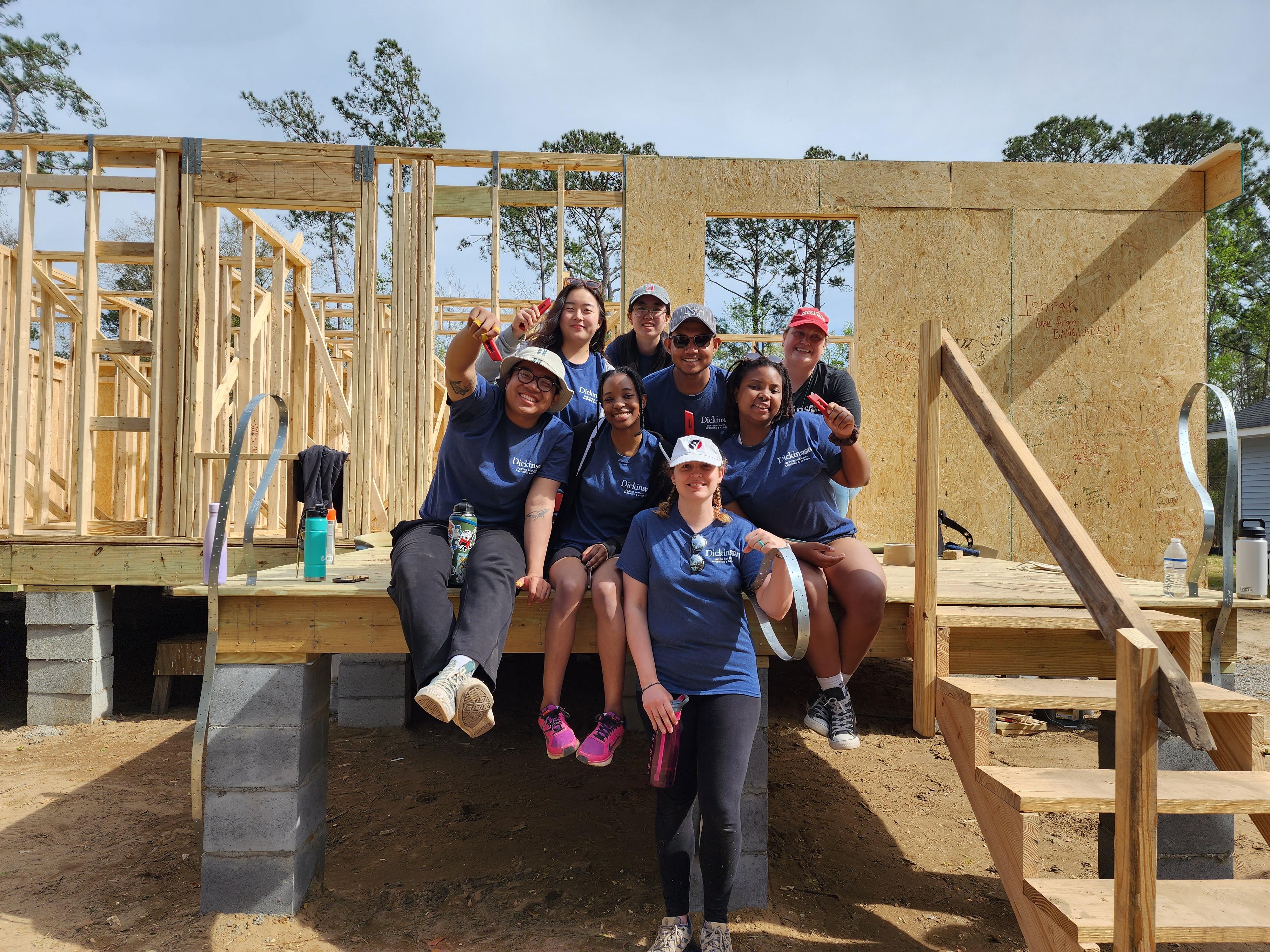 Photograph of the March 2023 Spring Break Service Trip with Sea Island Habitat for Humanity 