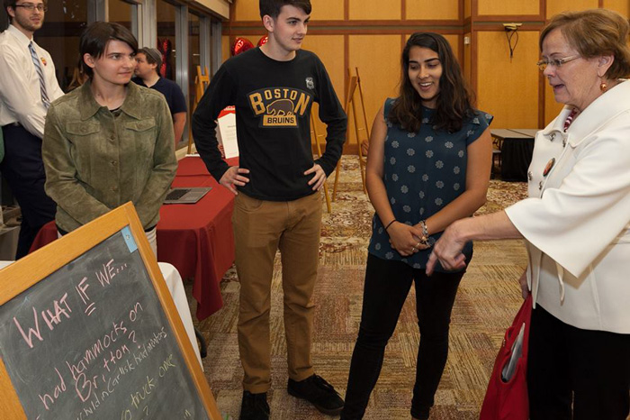 Dickinsonians kicked off the inauguration festivities by joining President Ensign to celebrate the college's community partnerships, which foster learning and service for the common good.