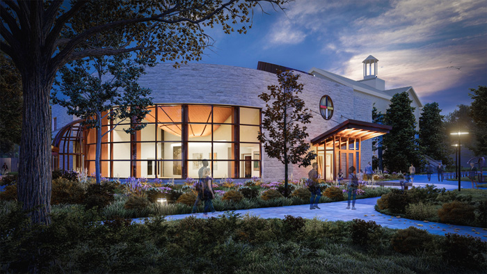 A rendering of the new Jim Thorpe Center for the Futures of Native Peoples.