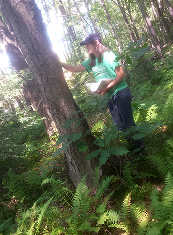 Cheyenne Moore in the forest.