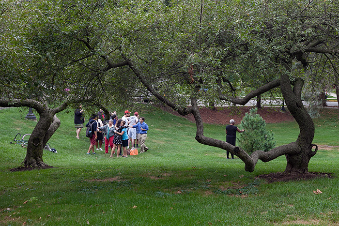 Students and staff gather for a memorial to mark the one-year anniversary of the death of Jigme Nidup '19. Photo by Carl Socolow '77.