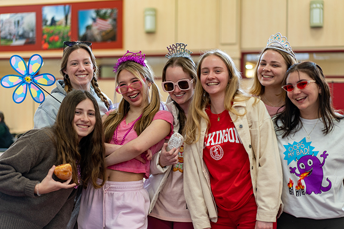 &quot;Fat Tuesday&quot; Mardi Gras celebration at Dickinson. Photo by Caroline O'Conner.