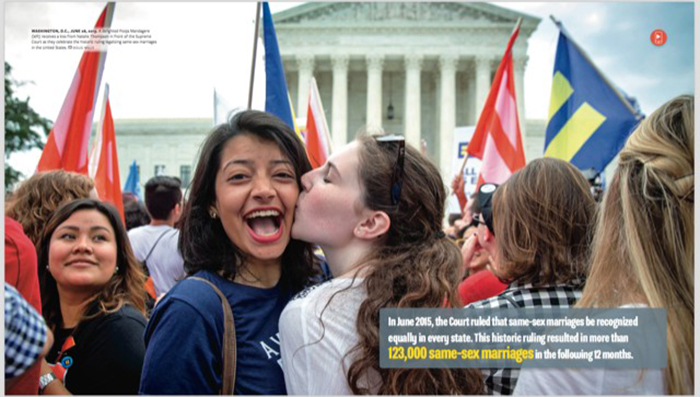 Spread from The Good Fight, by Rick Smolan '72 and Jennifer Erwitt.