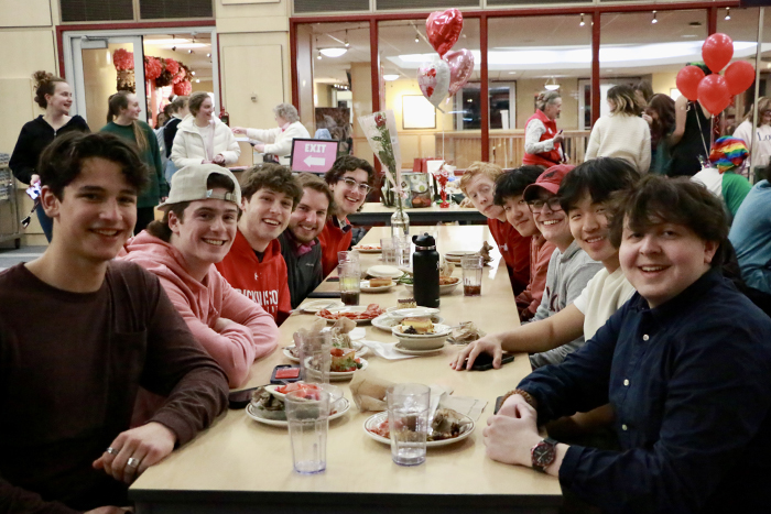 Valentine's Day dinner in the Caf. Photo by Caroline O'Conner..
