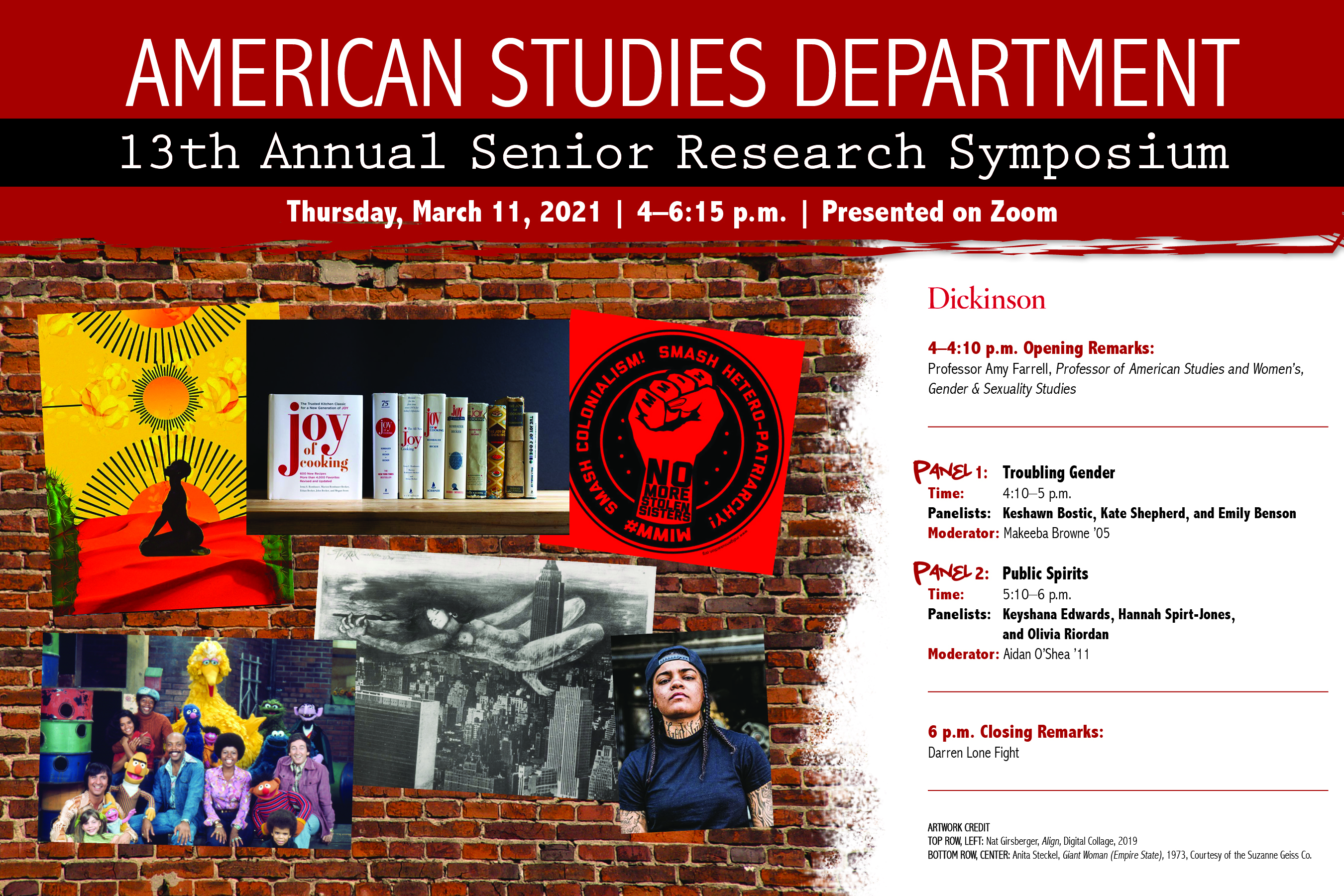 American Studies Student Faculty Research Dickinson College