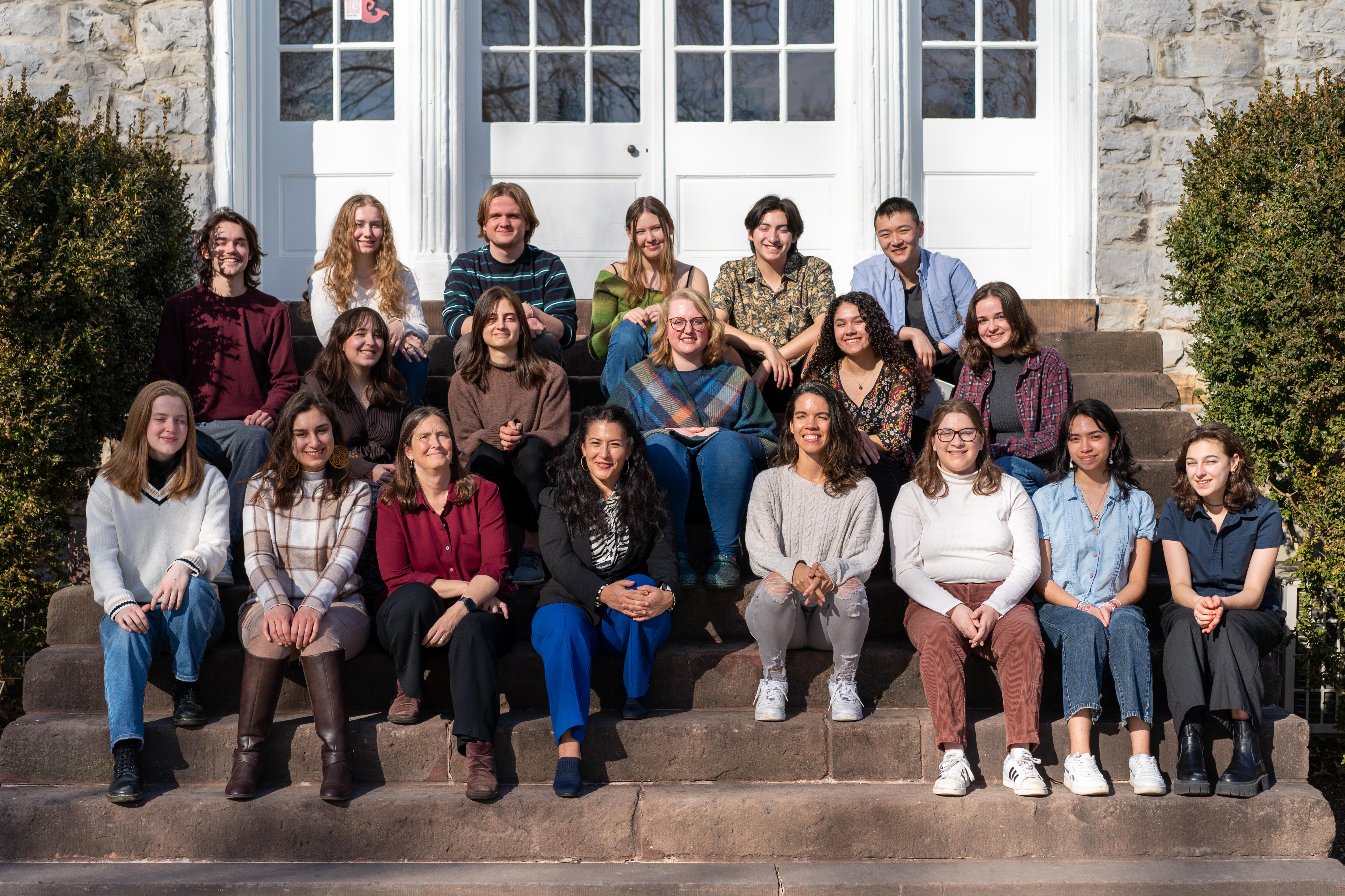 Ada Limon 2023 Stellfox, Old West steps group photo, Creative Writing 