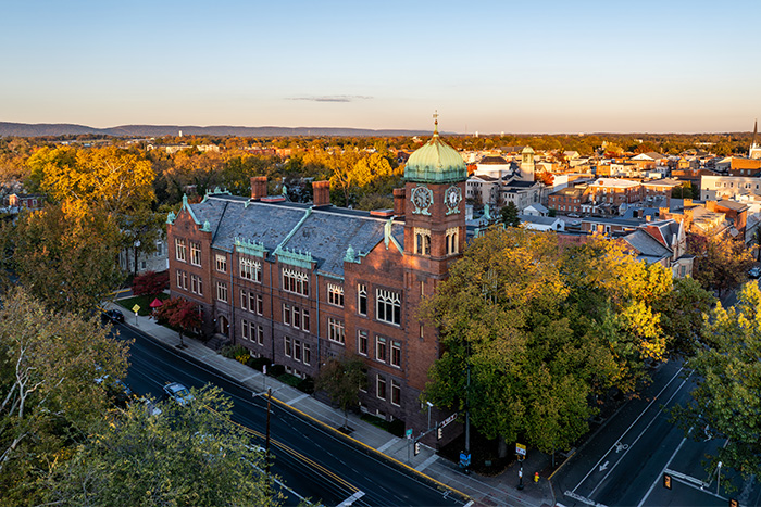 Aerial evening fall campus denny hall 20251027 001 jo 700x467
