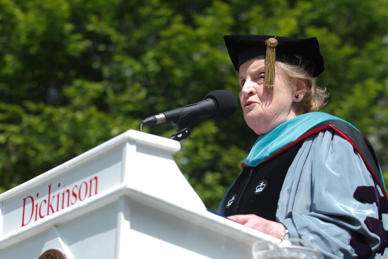 Madeleine Albright delivers the 2014 Commencement Address at Dickinson College.