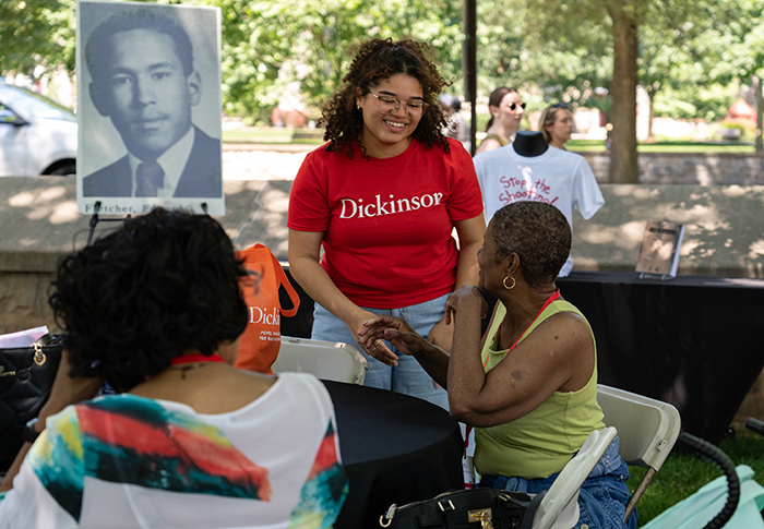 Alumni from across generations connected during this year's Alumni of Color Reception, held during the 2024 Alumni Weekend. Photo by Tyler Caruso.