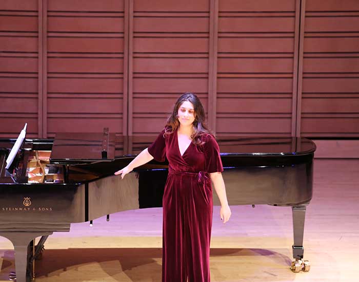 Anna Choudary '25 performs during the 2024 Concerto Competition.