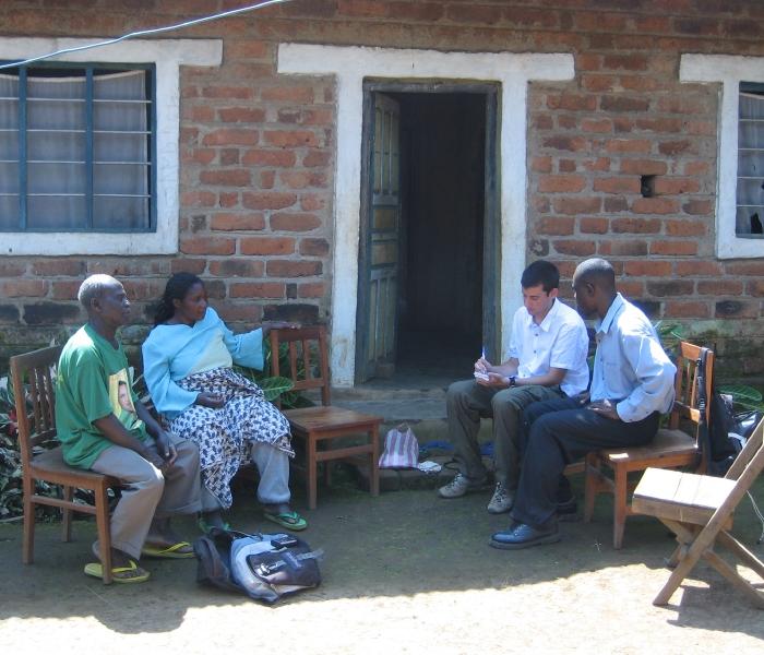 Student in Tanzania conducting fieldwork