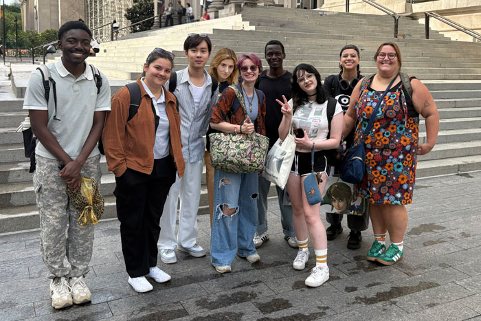students at the Met in NYC