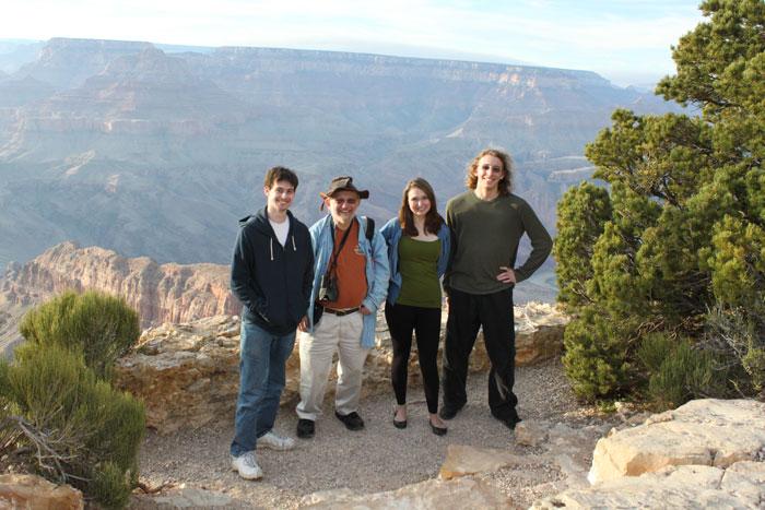 students at the grand canyon