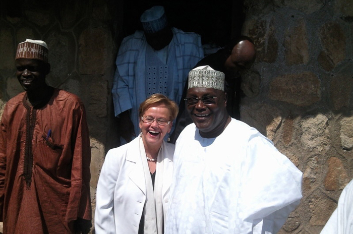 Ensign with His Excellency Atiku Abubakar, founder of AUN.