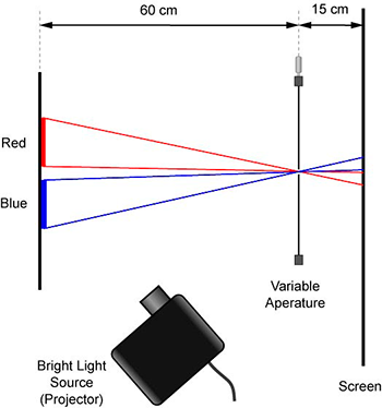 Figure 2: Diagram from page B-29 of the EiP Activity Guide with correctly drawn light rays.
