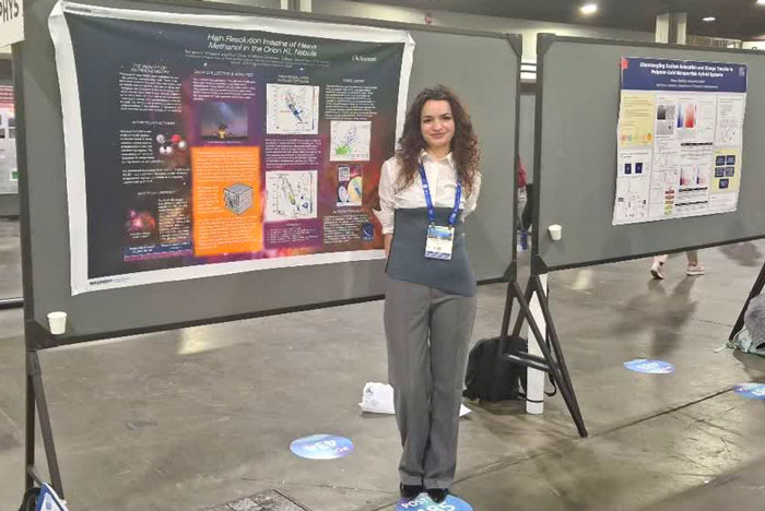 Boriana Yotzova poses with a project poster