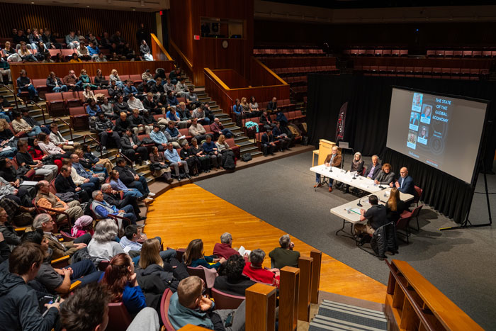 A crowd at the Burgess Institute event