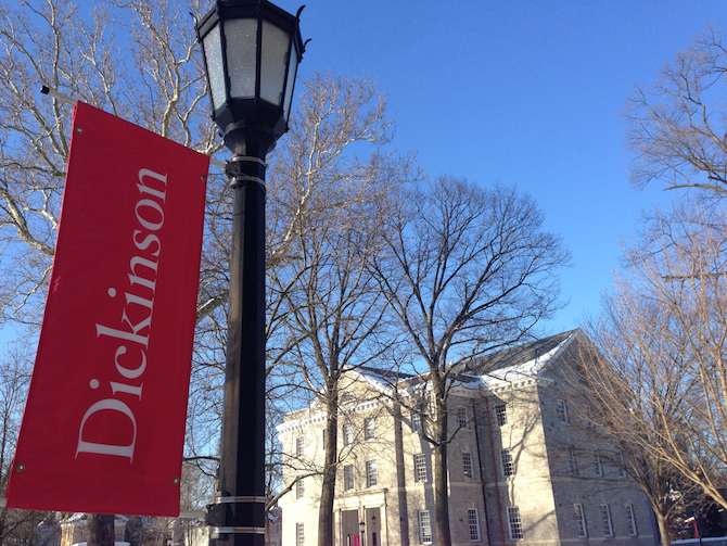 Dickinson College banner with Bosler Hall 