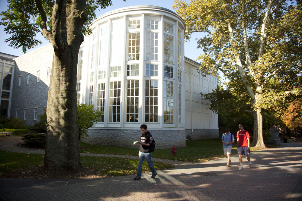 student walking