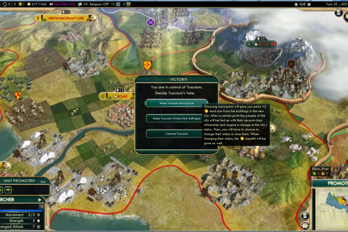screenshot of game simulation
