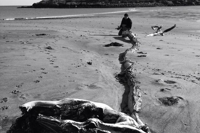 Photo of Carl Sander Socolow on a beach.