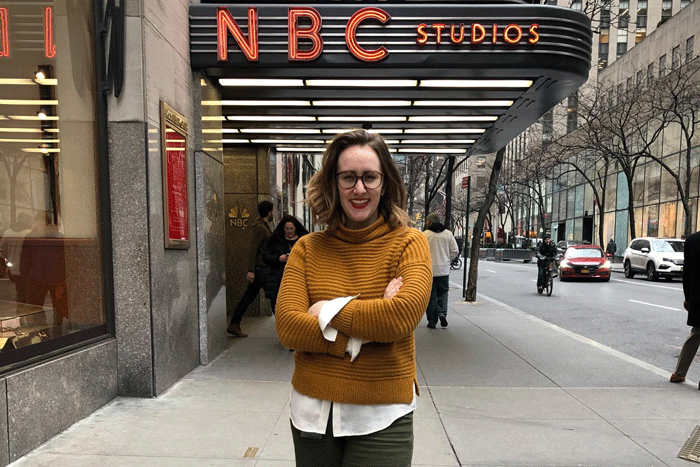 Claire Tighe on the streets of New York City