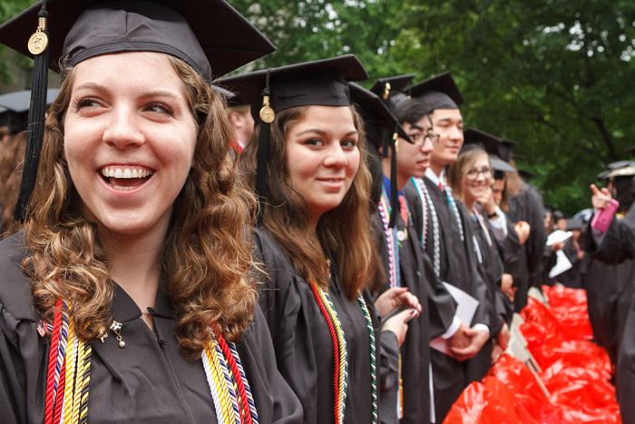 Students at commencement