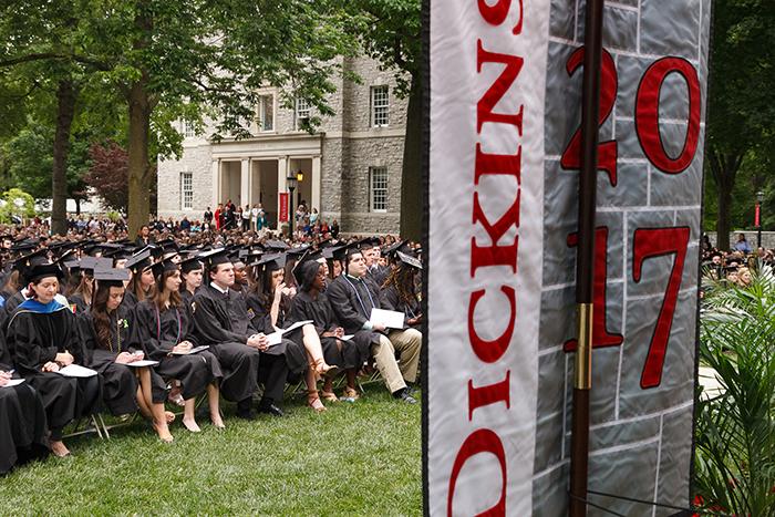 Students at Commencement 2017