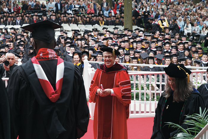 Students getting diploma 