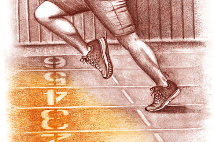 Crossing the finish line 2, dickinson magazine illustration