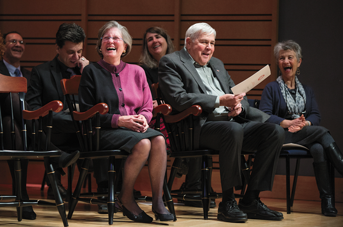 Professor of English Wendy Moffat is the latest to benefit from the steadfast devotion of 
John ’60 and Ann Conser Curley ’63