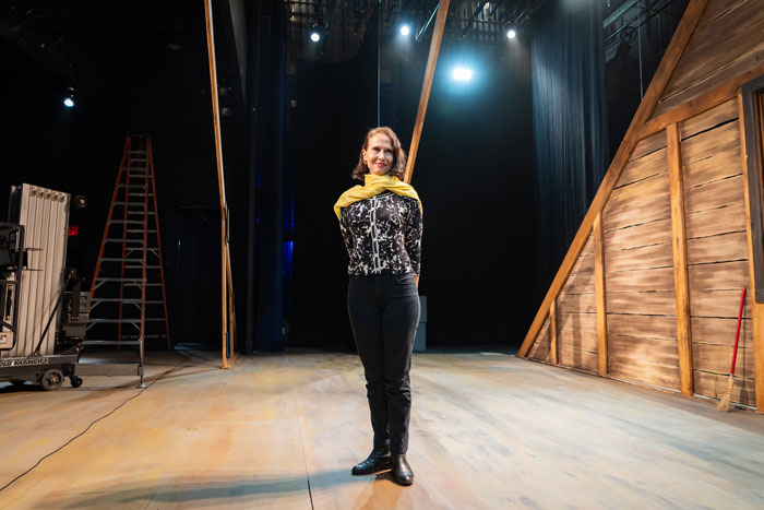 Sarah Skaggs poses on stage