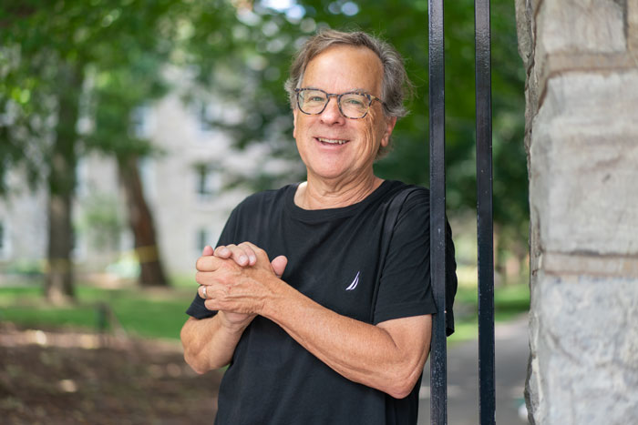 david commins outside his office