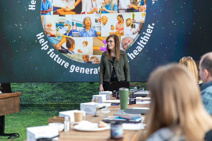 During the meeting, Judy Faulkner ’65 shared the story of how she launched and grew Epic Systems into the health care data giant it is today.