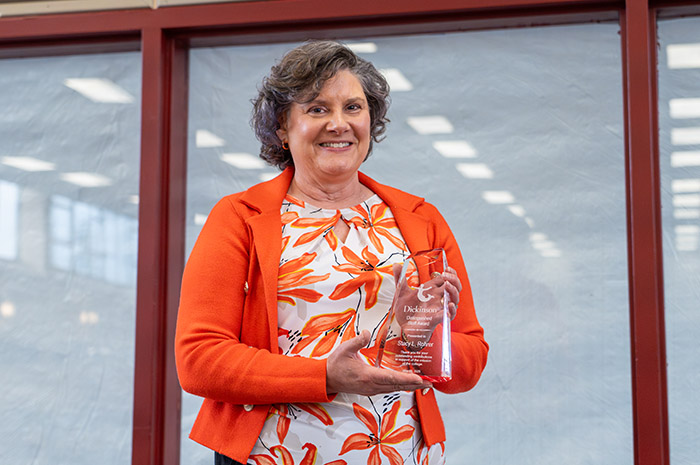Stacy Rohrer, recipient of the inaugural Overall Distinguished Staff Award.