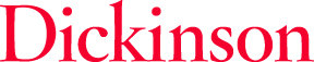 The Dickinson College wordmark in red.